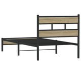 Bed Frame without Mattress Sonoma Oak 107x203 cm Engineered Wood 4017250