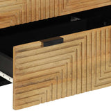 3 Piece Sideboards Brown 60x33x75 cm Solid Wood Mango 3310005