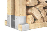 Firewood Stack Aid 12 pcs Silver 34 x 10 x 15 cm Steel 42030116