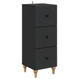 Drawer Cabinet Black 33 x 34.5 x 90 cm Engineered Wood 894156