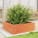 Garden Planter Wax Brown 70x70x23 cm Solid Wood Pine 847195