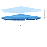 Garden Parasol with Pole 210x140 cm Azure Blue 315550