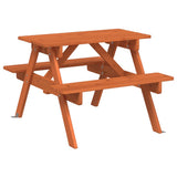 Picnic Table for 4 Kids with Umbrella Solid Wood Fir 3281616