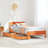 Bed Frame without Mattress Wax Brown 90x190 cm Single Solid Wood Pine 3301772