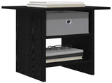 Bedside Table 2 pcs Black Oak 41 x 40 x 45 cm Engineered Wood 8000439