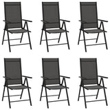 Garden Dining Set Black Powder-coated aluminium, WPC, Textilene 3200603