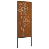 Garden Privacy Screen Rusty 50 x 140 cm Weathering Steel 876307