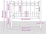 Fence Gate HORST 100 x 75 cm Metal Black Lockable 42034068