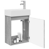 Bathroom Vanity Unit with Tap Grey Sonoma 45.5 x 22.5 x 84 cm 889517