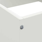 Lawn Edging 6 pcs White 40 x 40 x 13 cm Steel 874705