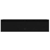 TV Cabinet with LED Lights Black Oak 100X35.5x25 cm 860239