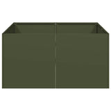 Planter Olive Green 80x80x40 cm Cold-rolled Steel 860741