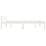 Bed Frame without Mattress White Solid Pine Wood 140x200 cm 283187