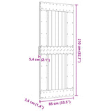 Door NARVIK Natural 85 x 210 cm Solid Pine Wood 42047090
