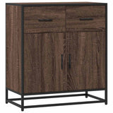 Sideboard Brown Oak 68x35x76 cm Engineered Wood and Metal 848983
