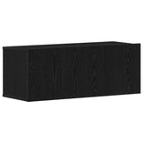 TV Cabinet Set Wall-mounted 5 pcs Black Oak Engineered Wood 3393406