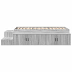 Storage Bed Frame with Drawer Grey sonoma 234 x 103 x 53.5 cm 3335594