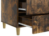 Bedside Cabinet Smoked Oak 43 x 41 x 66.5 cm Engineered Wood 894560