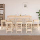 9 Piece Bar Set Solid Wood Pine 3124717