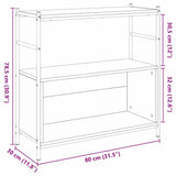 Bookshelf Smoked Oak 80 x 30 x 78.5 cm Engineered Wood 862931