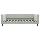 Day Bed without Mattress Light Grey 90x190 cm Single Velvet 354260