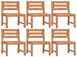 7 Piece Garden Dining Set Solid Wood Teak 3157189