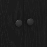 Kitchen Sideboard with Shelf 2 pcs Black Oak 60 x 50 x 180 cm 3365557