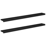 Window Sills 2 pcs Black 160 x 20 x 2 cm Solid Beech Wood 42048342