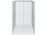 Gabion Basket with Cover 200x100x200 cm Galvanised Iron 3295227
