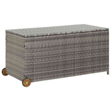 Garden Storage Box Light Grey 120x65x61 cm Poly Rattan 310090