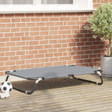 ZNTS Foldable Dog Bed Light Grey Metal Frame, Fabric Bed 42008218