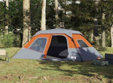 Family Tent 6-Person Grey and Orange Quick Release Waterproof 94297