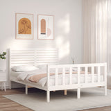 Bed Frame without Mattress White 140x200 cm Solid Wood Pine 3193207