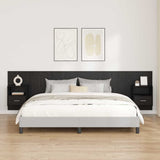 Headboard with Cabinet 3 pcs Black Oak Engineered Wood 3416068