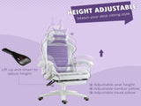 Racing Gaming Chair, Reclining PU Leather Computer Chair with Removable Rabbit Ears, Footrest, T3398P330504