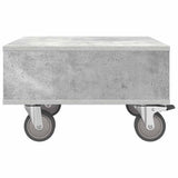 Side Table with Wheels Concrete Grey 50.5 x 50 x 30 cm 891027