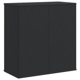 Garden Cushion Box PE Rattan 100x49x103.5 cm Black 317223