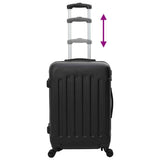 Suitcase with Lock 3 pcs Black 50 x 31 x 78 cm ABS Plastic 42006229