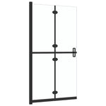 ZNTS Foldable Walk-in Shower Wall Transparent ESG Glass 120x190 cm 151185