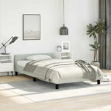 Bed Frame without Mattress Light Grey Twin Velvet 347597