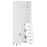 Highboard White 69.5x34x180 cm Engineered Wood 3189461