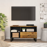 TV Cabinet 80x33x46 cm Solid Wood Mango&Engineered Wood 351977