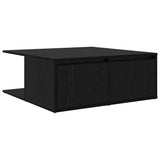 Coffee Table Black oak 80 x 80 x 31 cm Engineered wood 875488