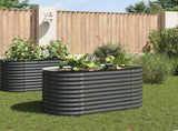 45524 Garden Raised Bed 160x80x81 cm Galvanised Steel Grey