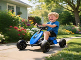 Pedal Go Kart for Kids 2-5 Years, with Silent EVA Wheels, Metal Frame, Blue T3398P378923