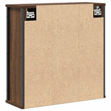 Bathroom Wall Cabinet with Mirror Brown Oak 60x21x60 cm 861901