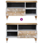 ZNTS TV Cabinet 80x33.5x46 cm Solid Wood Mango 4018681