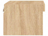 Bedside Cabinets with LED Lights Wall-mounted 2 pcs Sonoma Oak 837118