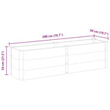 Garden Raised Bed 200x50x54 cm WPC Grey 318095