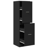 Apothecary Cabinet Black 40x41x144.5 cm Engineered Wood 3309637